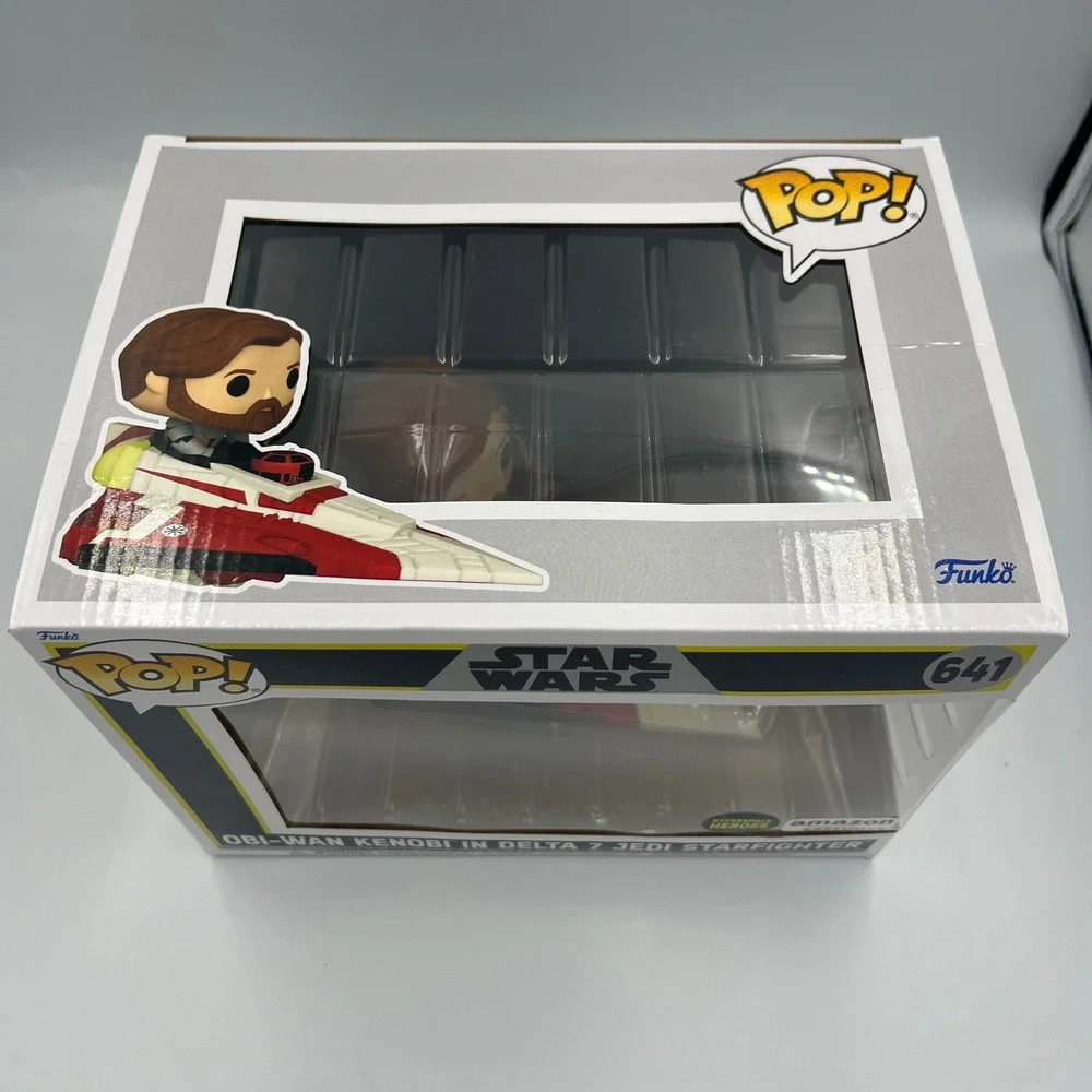 Funko Pop! Star Wars Obi-Wan Kenobi in Delta 7 Jedi Starfighter Amazon Exclusive